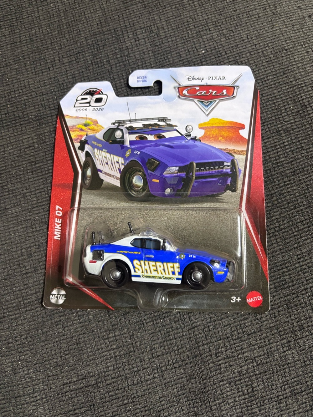 Cars Mike 07 Sheriff Blue & White Die-Cast Toy Car Disney Pixar Cars